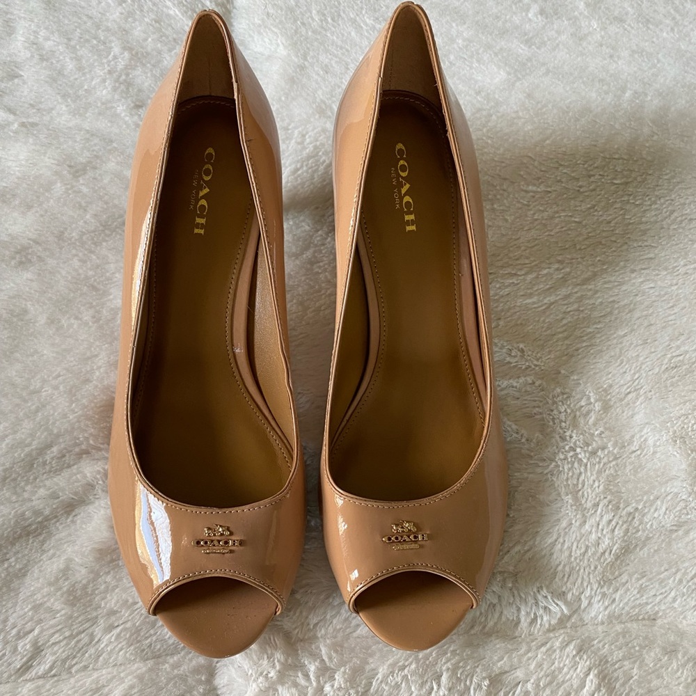 Coach Patent Nude Pumps